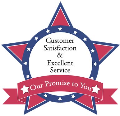 our promise to you customer satisfaction and excellent service